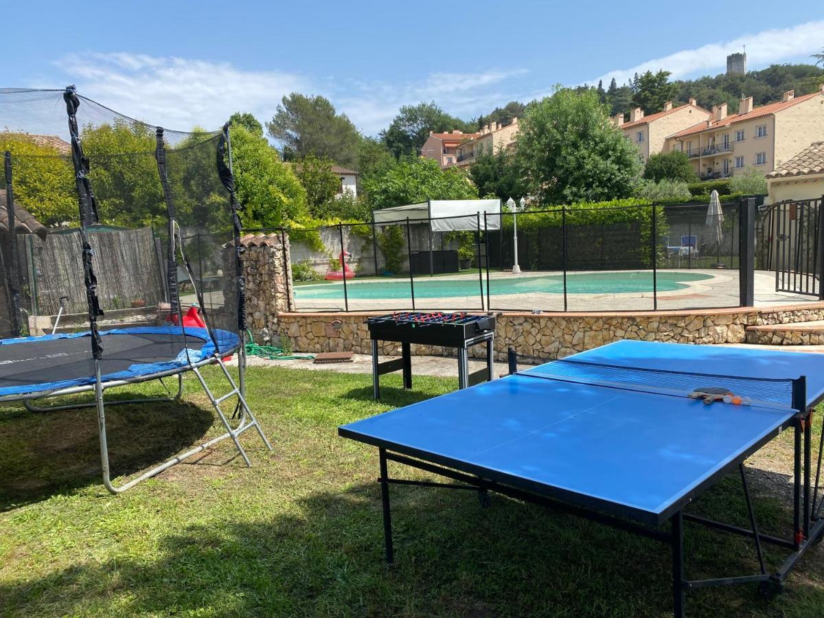 3 Pieces Climatise En Rez De Jardin Avec Piscine Daire Villeneuve-Loubet Dış mekan fotoğraf
